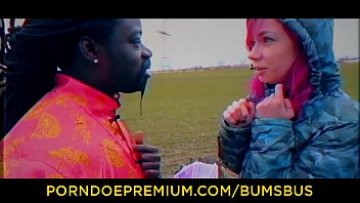 Donks BUS - Redhead teenage Kira Roller banged deep rear end style in the backseat