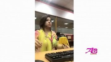 Imo Call With giant tits chick in call center