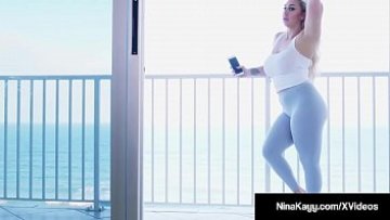 Large black dick Dives Down Nina Kayy's mouth &amp In Her vagina!