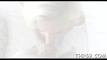 Stunning beauty is succulent fellow with sinful fellatio