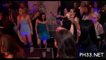 Tons of nymphs are blowing shafts and having group hookup at have fun ground