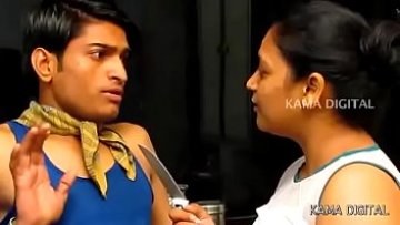 Indian enormous breast aunty in brief film.