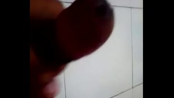 Indian man jerking firm