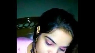 Steaming freshly married Indian wifey blowing neighbor's dick cuckold with spouse