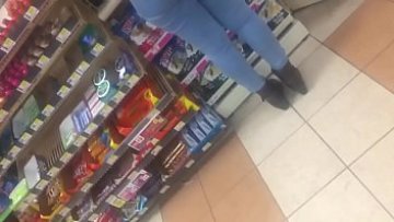 Candid slow mo movie latin bum at gas station Pt two