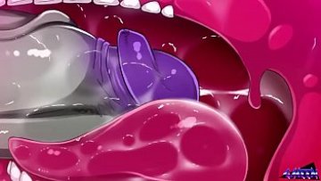 Buxomy Amazon deepthroats massive Ogre dick and Makes Him jism two times