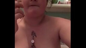 Brit bbw smoking bare