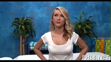 Beautiful eighteen year aged girl gets nailed firm from behind by her rubdown medic