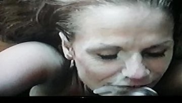 Cheryl Morgan getting a creamy facial cumshot